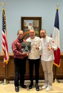 CHEF JOHN FOLSE WITH CHEF TISSOT AND MOISE